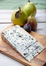 Gorgonzola picant Italian blue cheese, made from unskimmed cow\'s milk in North of Italy Royalty Free Stock Photo