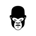 Gorilla angry Emoji. Monkey Evil emotion isolated Royalty Free Stock Photo