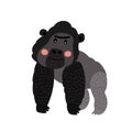 Gorilla animal cartoon character vector illustration