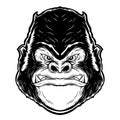 Gorilla mascot illustration cartoon for tshirt and logo