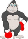 Gorilla cartoon boxing Royalty Free Stock Photo