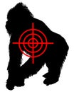 Gorilla crosslines Royalty Free Stock Photo