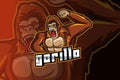 Gorilla e sport logo vector Royalty Free Stock Photo