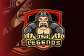 Gorilla e sport logo vector Royalty Free Stock Photo