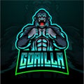 Gorilla esport logo mascot design