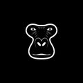 Gorilla head logo. Animal mascot logotype. Royalty Free Stock Photo