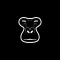 Gorilla head logo. Animal mascot logotype.