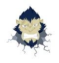 Gorilla head vector, angry monkey head vector, ape face logo.