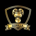 gorilla head vector logo for sport design