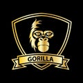 gorilla head vector logo for sport design