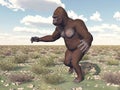 Gorilla in a landscape Royalty Free Stock Photo