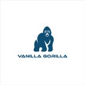 Gorilla logo design vector image