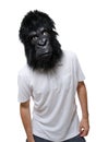 Gorilla man confused Royalty Free Stock Photo