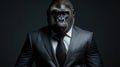 Gorilla Man: A Stylish Silverback In Business Suit