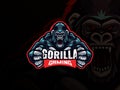 Gorilla mascot esport logo design