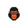 GORILLA MASCOT VECTOR LOGO ILLUSTRATION Royalty Free Stock Photo