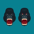 Gorilla Monkey Head Vector Royalty Free Stock Photo