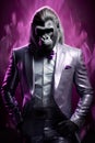 Gorilla monkey in a suit business concept, where the wild meets the corporate world.