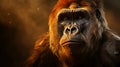 Gorilla Primate Ape on dark background Royalty Free Stock Photo