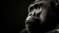 Gorilla Primate Ape on dark background Royalty Free Stock Photo