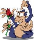 Gorilla with Rose