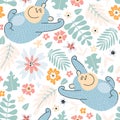 Gorilla seamless pattern for kids Royalty Free Stock Photo