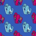 Gorilla seamless pattern