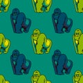 Gorilla seamless pattern