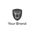 Gorilla Shield logo template vector