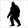 Gorilla silhouettes on white background vector.