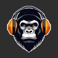 Gorilla vector logo abstract, gaming mascot