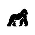 Gorilla silhouette. gorilla logo