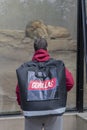 Gorillas Delivery Man Delivering At The Artis Zoo At Amsterdam The Netherlands 28-3-2022 Royalty Free Stock Photo