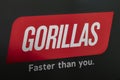 Gorillas Logo At Amsterdam The Netherlands 11-10-2022 Royalty Free Stock Photo