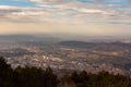 Gorizia and Nova Gorica top view from mont St Gabriel Royalty Free Stock Photo