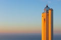 Gorliz lighthouse at sunset Royalty Free Stock Photo