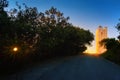 Gorliz lighthouse at sunset Royalty Free Stock Photo
