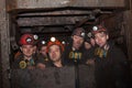 Gorlovka; Ukraine - February 26; 2014: Miners Royalty Free Stock Photo