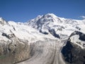 Gorner glacier on the Swiss Alps