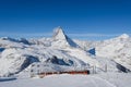 The Gornergrat train and Matterhorn