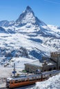 Gornergrat Train Station and The Matterhorn - Zermatt, Switzerland