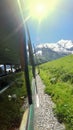 The Gornergratbahn is a 9 km long gauge mountain rack railway, with Abt rack system