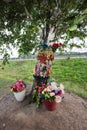 Portrait and flowers in memory of Mikhail Evdokimov. mountain Al