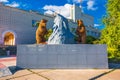 The sculpture bears. The village of Gornyy, Novosibirsk oblast,