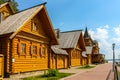 Complex City of Craftsmen on the banks of the Volga River. Gorodets is the center of folk art and museum city Royalty Free Stock Photo