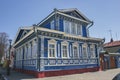 Gorodets, Russia. Historical wooden house of 19th century, now located here Russian Samovar Museum