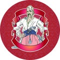 decorative illustration on the theme of Zaporozhye Cossacks Royalty Free Stock Photo