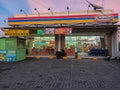 Gorontalo,Indonesia - Desember 1, 2023 : Indomaret shop with a large parking lot