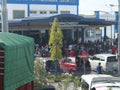 Activities in Gorontalo Harbor, Gorontalo City, Indonesia. Ferry passengers have just arrived from a trip