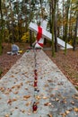 Gorsk, kujawsko pomorskie / Poland - November, 5, 2019: Place of martyrdom of Fr. Popieluszko. A monument commemorating the murder